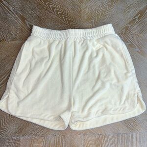 JAXSEA HAWAII Ivory White Terry Shorts L
